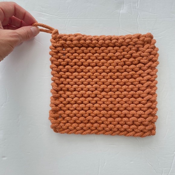 Pumpkin, Basket and Potholder Set in Terracotta Color Handmade - Picture 3 of 5